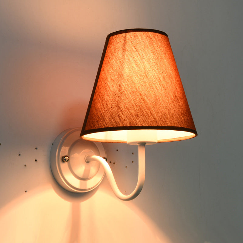 Vivolux | Classic Tapered Shade Wandlamp 1-Licht Stoff Wandverlichtingsarmatuur voor Gang