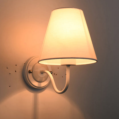 Vivolux | Classic Tapered Shade Wandlamp 1-Licht Stoff Wandverlichtingsarmatuur voor Gang