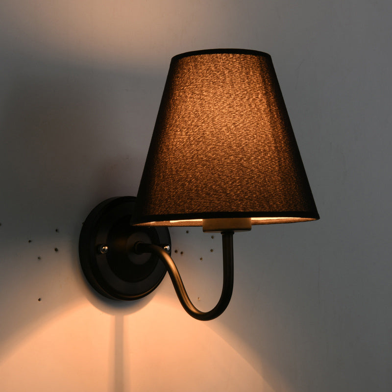 Vivolux | Classic Tapered Shade Wandlamp 1-Licht Stoff Wandverlichtingsarmatuur voor Gang