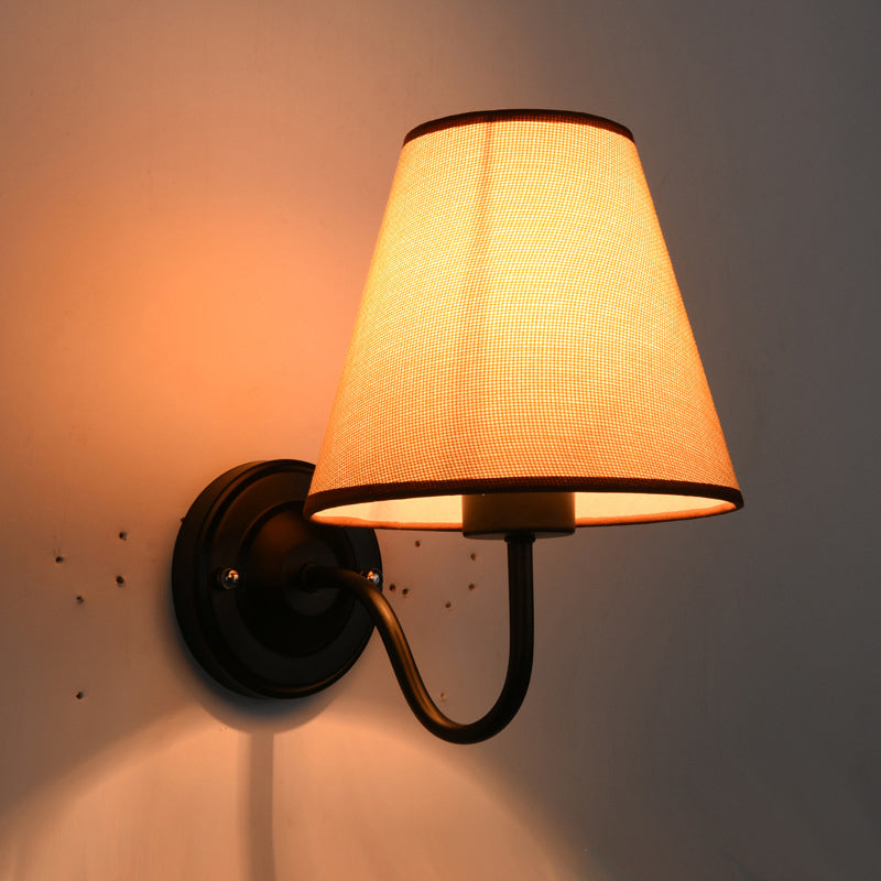 Vivolux | Classic Tapered Shade Wandlamp 1-Licht Stoff Wandverlichtingsarmatuur voor Gang