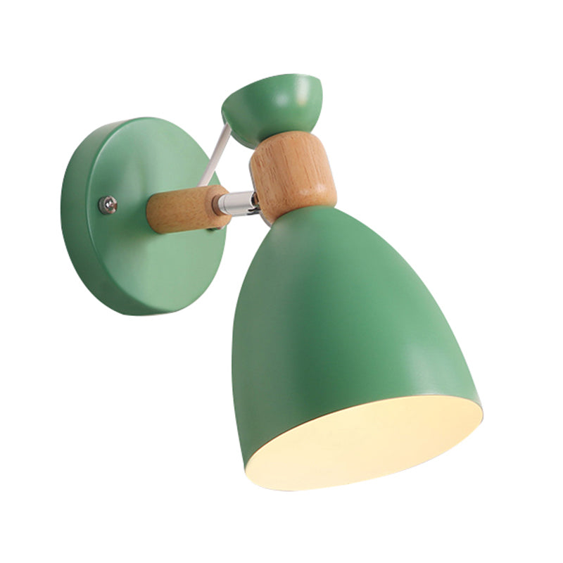 Vivolux | Geometrische Wandmontierte Leseleuchte Macaron Metall 1-Licht Wandleuchte Beleuchtung mit Holzdekor