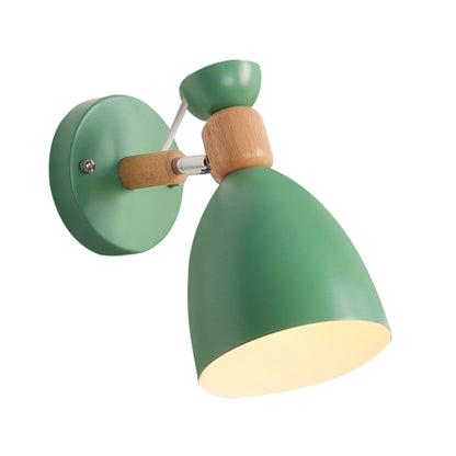 Vivolux | Geometrische Wandmontierte Leseleuchte Macaron Metall 1-Licht Wandleuchte Beleuchtung mit Holzdekor