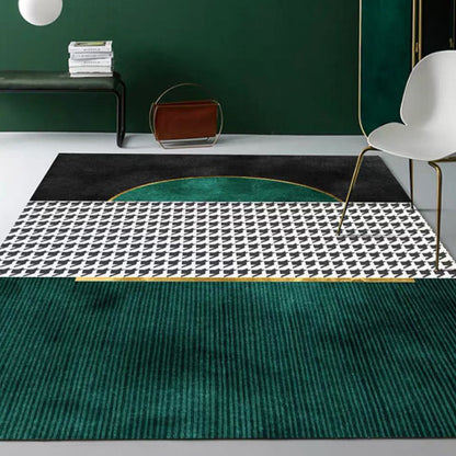 Vivolux | Nordic Geo Gedruckter Teppich Mehrfarbig Synthetik Teppich Pflegeleicht Maschinenwaschbar Innenraum Teppich für Salon