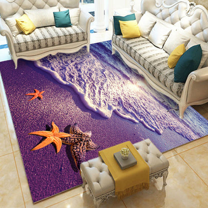 Vivolux | Nieuwigheid woonkamer tapijt meerkleurig bloemdruk indoor tapijt polyester antislip achterkant wasbaar gebied tapijt