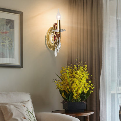 Vivolux | 1 Leichtmetall Wandleuchte Landhausstil Goldene Conen Schlafzimmer Wandleuchtenarmatur mit/ohne Schirm