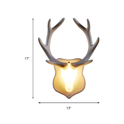 Vivolux | Hars Wit/Blauw Wandlamp Fixture Hert LED Rustieke Muurverlichting in Zwart/Wit voor Woonkamer