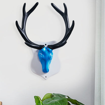 Vivolux | Hars Wit/Blauw Wandlamp Fixture Hert LED Rustieke Muurverlichting in Zwart/Wit voor Woonkamer