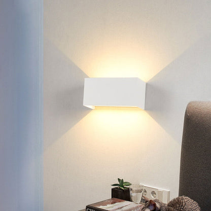 Vivolux | Moderne wasserdichte rechteckige LED-Wandleuchte für den Außenbereich mit Auf- und Ab-Beleuchtung
