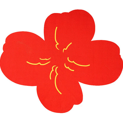 Vivolux | Neuheitenform Pflanzenteppich Mehrfarbig Fancies Teppich Polypropylen Rutschfeste Rückseite Fleckenresistenter Teppich für Raum