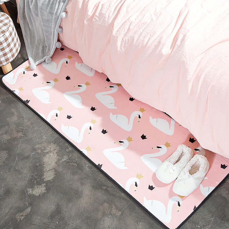 Vivolux | Freize Dekorations Teppich Mehrfarbig Cartoon Muster Innen Teppich Rutschfeste Rückseite Tierfreundlicher Waschbarer Teppich