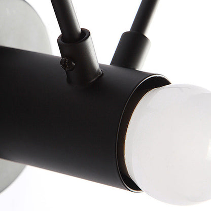 Vivolux | 1 Lichtmetalen Wandlamp Klassiek Zwart Exposed Bulb Binnen Wandlamp Lichtarmatuur met Hert Ontwerp