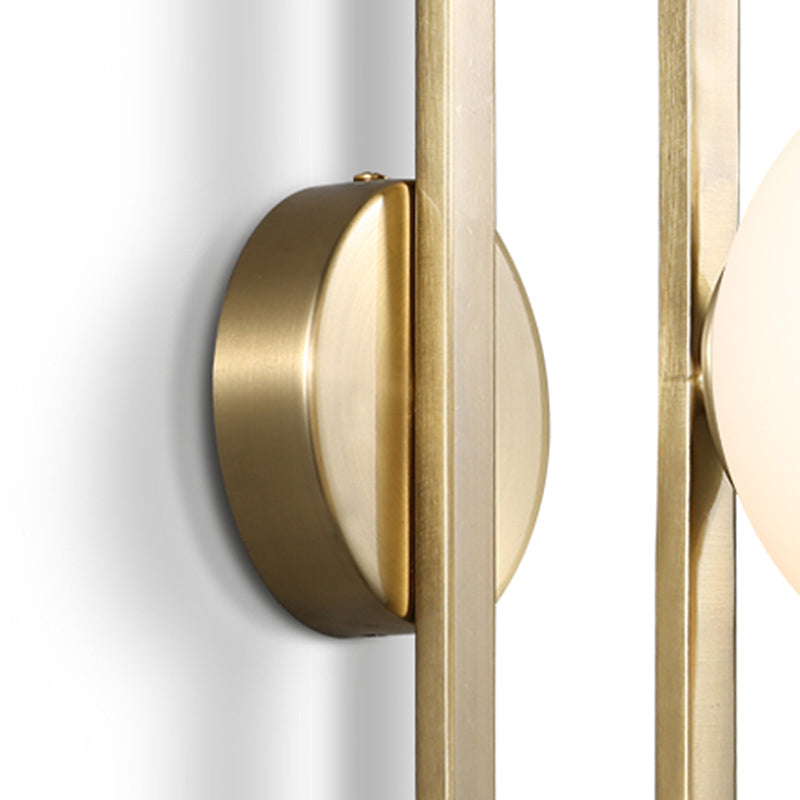 Vivolux | Einzelne Kopf Globe Wandlicht Traditionelle Gold Frosted Glas Schirm Sconelicht für Esszimmer, 5"/6" Breite