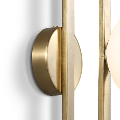 Vivolux | Einzelne Kopf Globe Wandlicht Traditionelle Gold Frosted Glas Schirm Sconelicht für Esszimmer, 5"/6" Breite