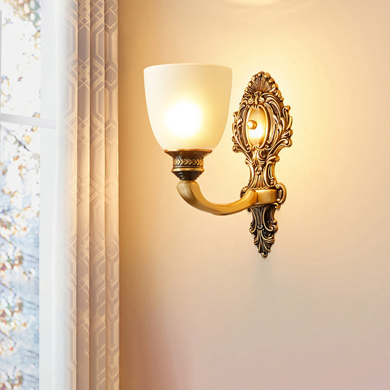 Vivolux | Glas Cup Wandlamp Traditioneel Enkele Gloeilamp Eetkamer Wandverlichtingsarmatuur