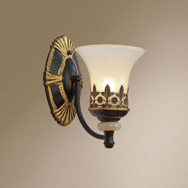 Vivolux | Flared Schlafzimmer Wandleuchte Rustikale Milchglas Wandmontierte Lampe