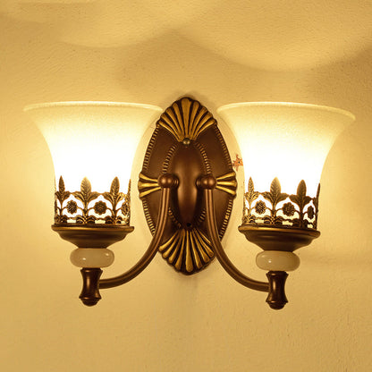 Vivolux | Flared Schlafzimmer Wandleuchte Rustikale Milchglas Wandmontierte Lampe