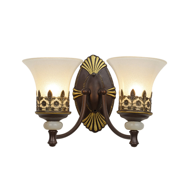 Vivolux | Flared Schlafzimmer Wandleuchte Rustikale Milchglas Wandmontierte Lampe