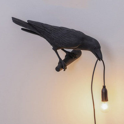 Vivolux | Rabenförmige Wandleuchte Lampe Künstlerisches Harz 1 Kopf Wandbeleuchtung Ideen mit freiliegendem Lampendesign
