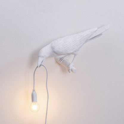 Vivolux | Rabenförmige Wandleuchte Lampe Künstlerisches Harz 1 Kopf Wandbeleuchtung Ideen mit freiliegendem Lampendesign