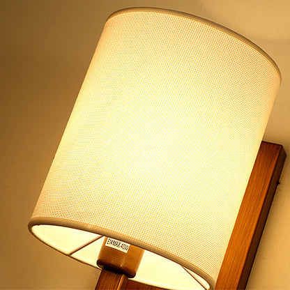 Vivolux | Zwart/Brons 1-Lamp Wandlamp Vintage Stoffen Cilinderkap Wandlicht voor Hal