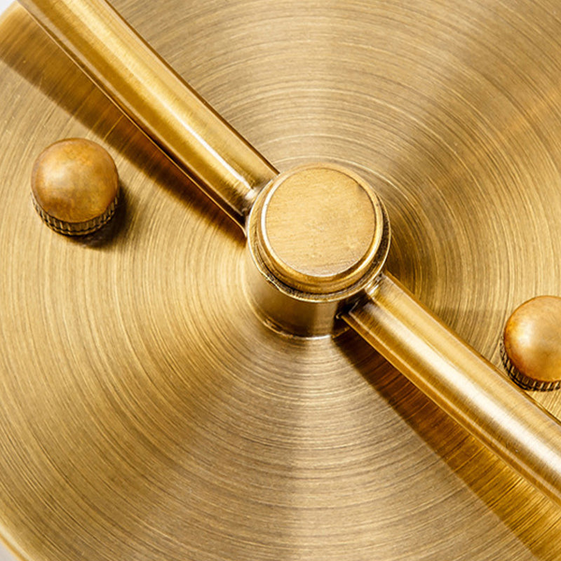 Vivolux | Zylinder Wohnzimmer Wandleuchte Tradtionelle Metall 1/2-Licht Gold Wandleuchte mit Stoffschirm
