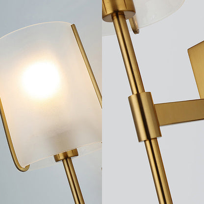 Vivolux | Stoffen Schaduw Gouden Wandlamp Cilinder Enkel Hoofd Eenvoudige Wandgemonteerde Verlichtingsarmatuur voor Woonkamer