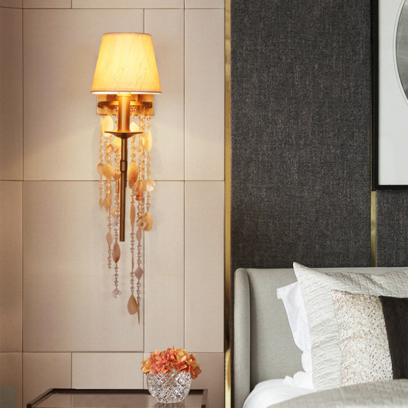 Vivolux | Torch Schlafzimmer Wandlicht Leuchte Klassische Metall 1 Licht Braun/Gold Wandleuchte mit/ohne Schirm