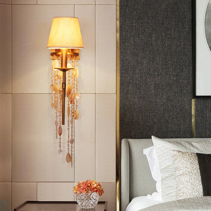 Vivolux | Torch Schlafzimmer Wandlicht Leuchte Klassische Metall 1 Licht Braun/Gold Wandleuchte mit/ohne Schirm