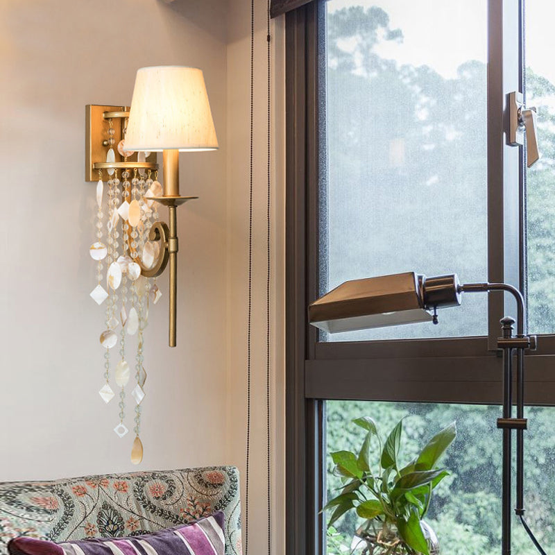 Vivolux | Torch Schlafzimmer Wandlicht Leuchte Klassische Metall 1 Licht Braun/Gold Wandleuchte mit/ohne Schirm