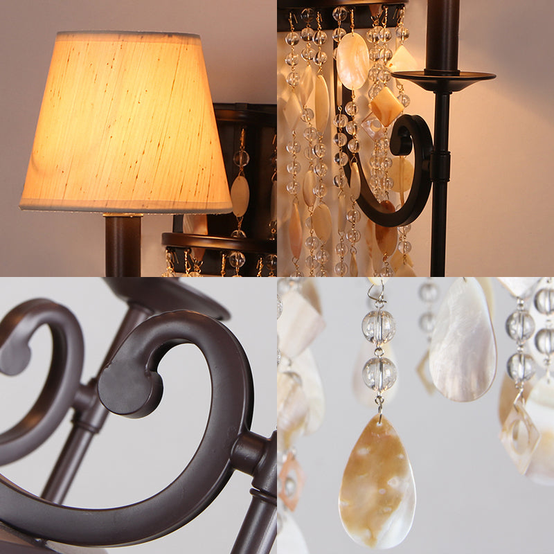 Vivolux | Torch Schlafzimmer Wandlicht Leuchte Klassische Metall 1 Licht Braun/Gold Wandleuchte mit/ohne Schirm