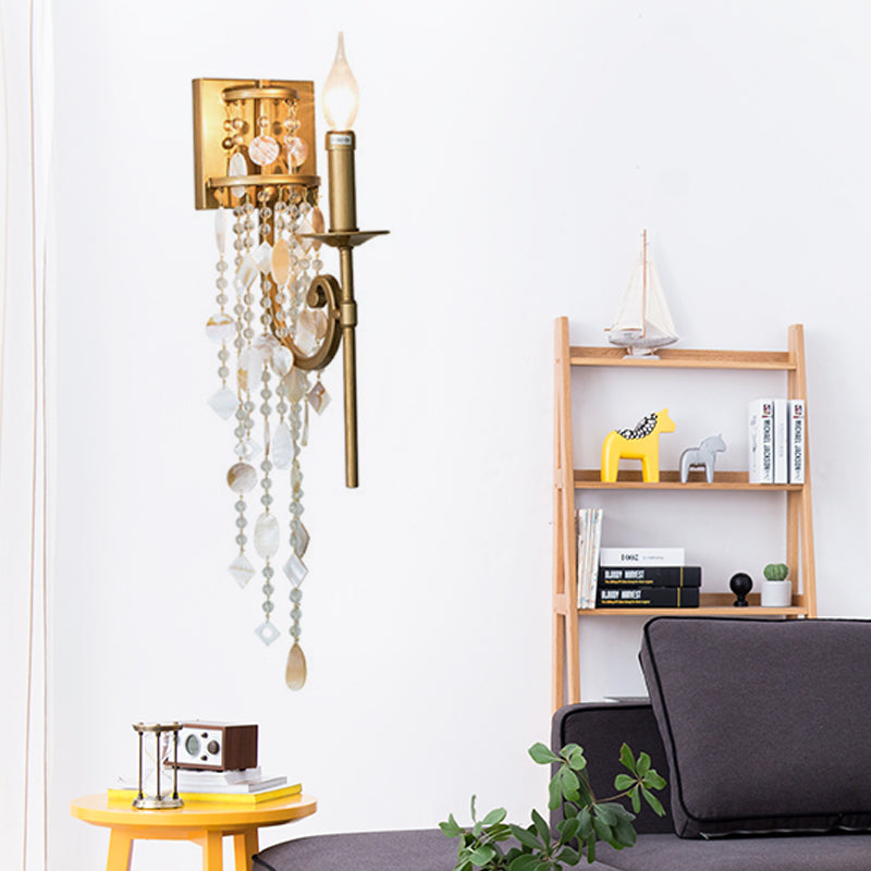 Vivolux | Torch Schlafzimmer Wandlicht Leuchte Klassische Metall 1 Licht Braun/Gold Wandleuchte mit/ohne Schirm