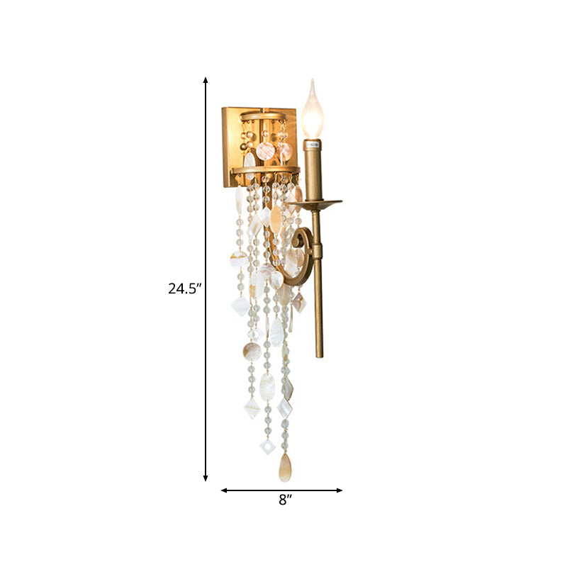 Vivolux | Torch Schlafzimmer Wandlicht Leuchte Klassische Metall 1 Licht Braun/Gold Wandleuchte mit/ohne Schirm