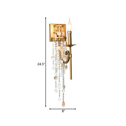 Vivolux | Torch Schlafzimmer Wandlicht Leuchte Klassische Metall 1 Licht Braun/Gold Wandleuchte mit/ohne Schirm