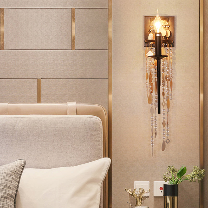 Vivolux | Torch Schlafzimmer Wandlicht Leuchte Klassische Metall 1 Licht Braun/Gold Wandleuchte mit/ohne Schirm