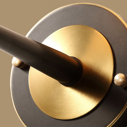 Vivolux | Konische Weißglas-Wandbeleuchtung Minimalistisch 1-Glühbirne Nachttisch-Wandleuchte in Schwarz und Messing