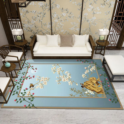 Vivolux | Formeel woonkamer tapijt multi kleur plantenprint binnen tapijt polypropyleen antislip onderkant huisdiervriendelijk tapijt