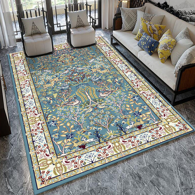 Vivolux | Formeel woonkamer tapijt multi kleur plantenprint binnen tapijt polypropyleen antislip onderkant huisdiervriendelijk tapijt