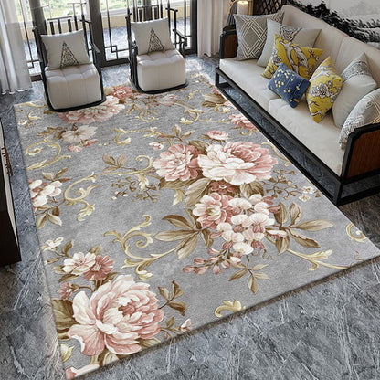 Vivolux | Formeel woonkamer tapijt multi kleur plantenprint binnen tapijt polypropyleen antislip onderkant huisdiervriendelijk tapijt