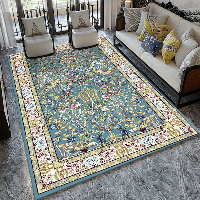 Vivolux | Formeel woonkamer tapijt multi kleur plantenprint binnen tapijt polypropyleen antislip onderkant huisdiervriendelijk tapijt