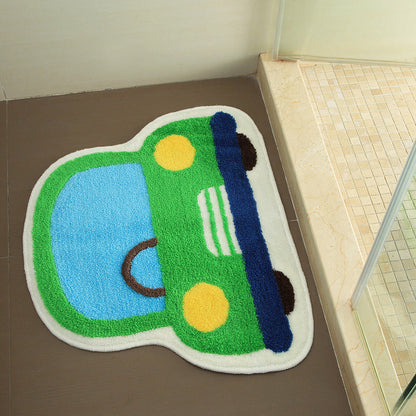 Vivolux | Creatieve Kinderen Kamer Tapijt Multi Gekleurd 3D Patroon Binnen Tapijt Katoen Mengsel Antislip Huisdier Vriendelijk Gebied Tapijt
