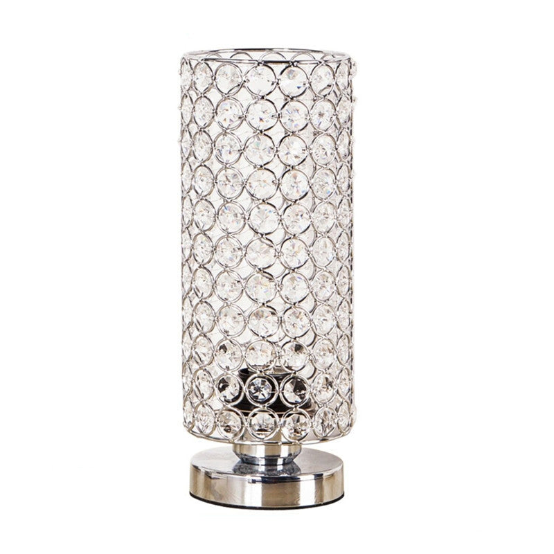 Vivolux | Kristall Tischlampe - Modern Nachtlicht mit Chrom-Finish