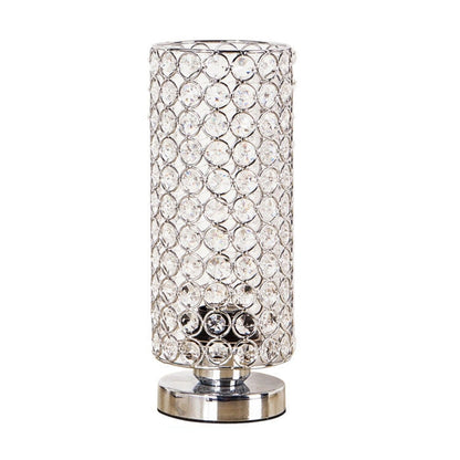 Vivolux | Kristall Tischlampe - Modern Nachtlicht mit Chrom-Finish