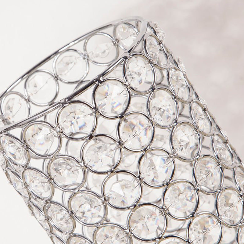 Vivolux | Kristall Tischlampe - Modern Nachtlicht mit Chrom-Finish