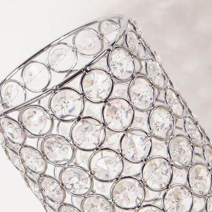 Vivolux | Kristall Tischlampe - Modern Nachtlicht mit Chrom-Finish