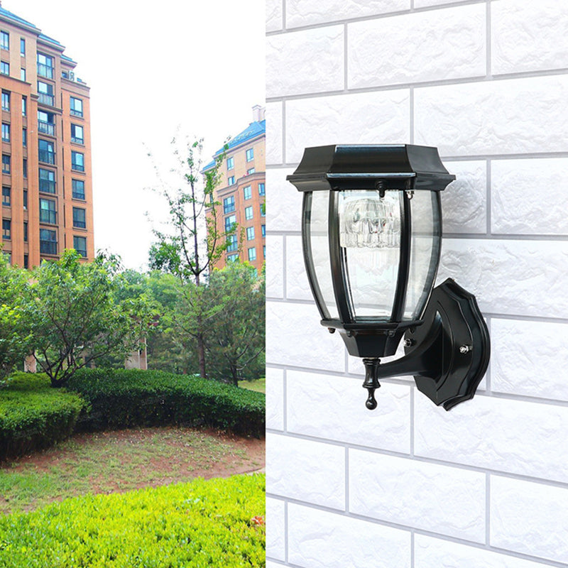 Vivolux | Solar LED Wandlamp Traditioneel Transparant Glas Bel Sconces Verlichting voor Binnenplaats