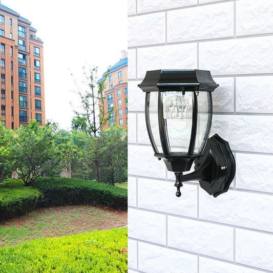 Vivolux | Solar LED Wandlamp Traditioneel Transparant Glas Bel Sconces Verlichting voor Binnenplaats