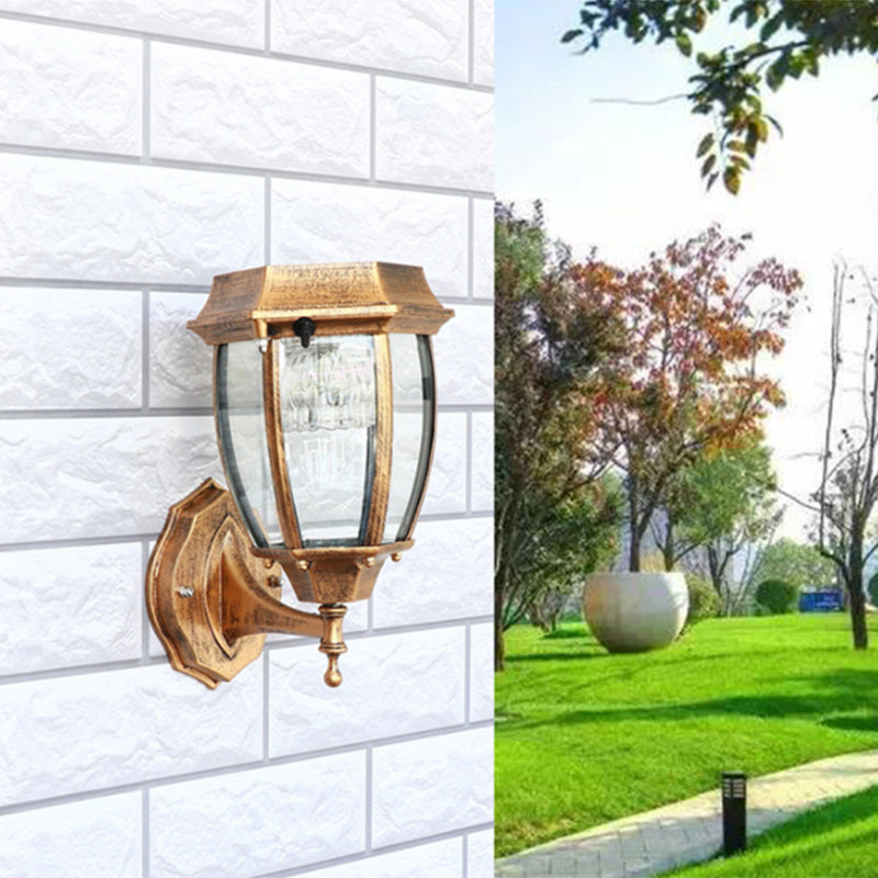 Vivolux | Solar LED Wandlamp Traditioneel Transparant Glas Bel Sconces Verlichting voor Binnenplaats