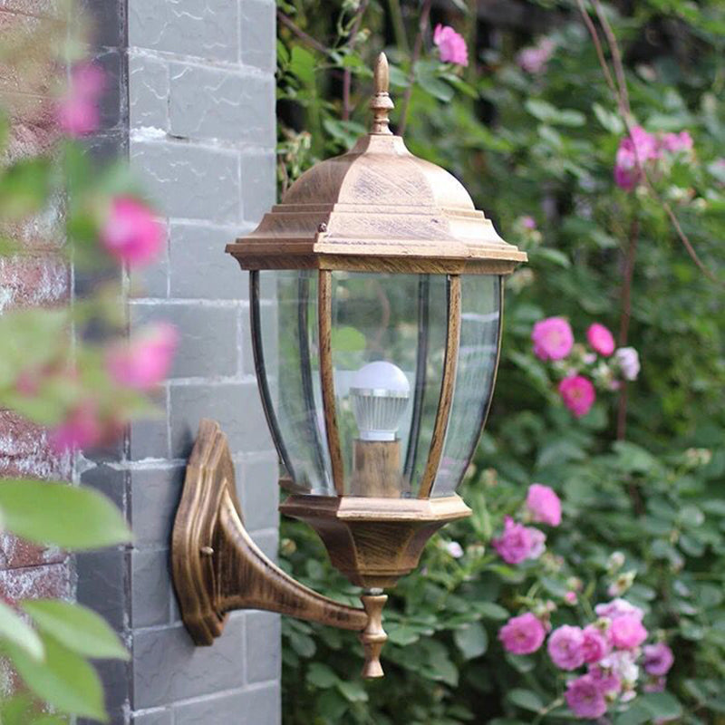 Vivolux | Bell Garden Wandverlichting Ideeën Vintage Aluminium 1-Licht Wandlamp met Glazen Kap