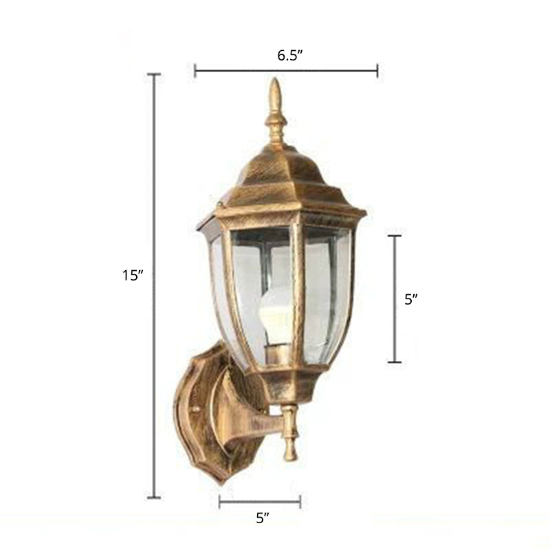 Vivolux | Bell Garden Wandverlichting Ideeën Vintage Aluminium 1-Licht Wandlamp met Glazen Kap