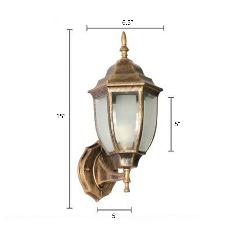 Vivolux | Bell Garden Wandverlichting Ideeën Vintage Aluminium 1-Licht Wandlamp met Glazen Kap